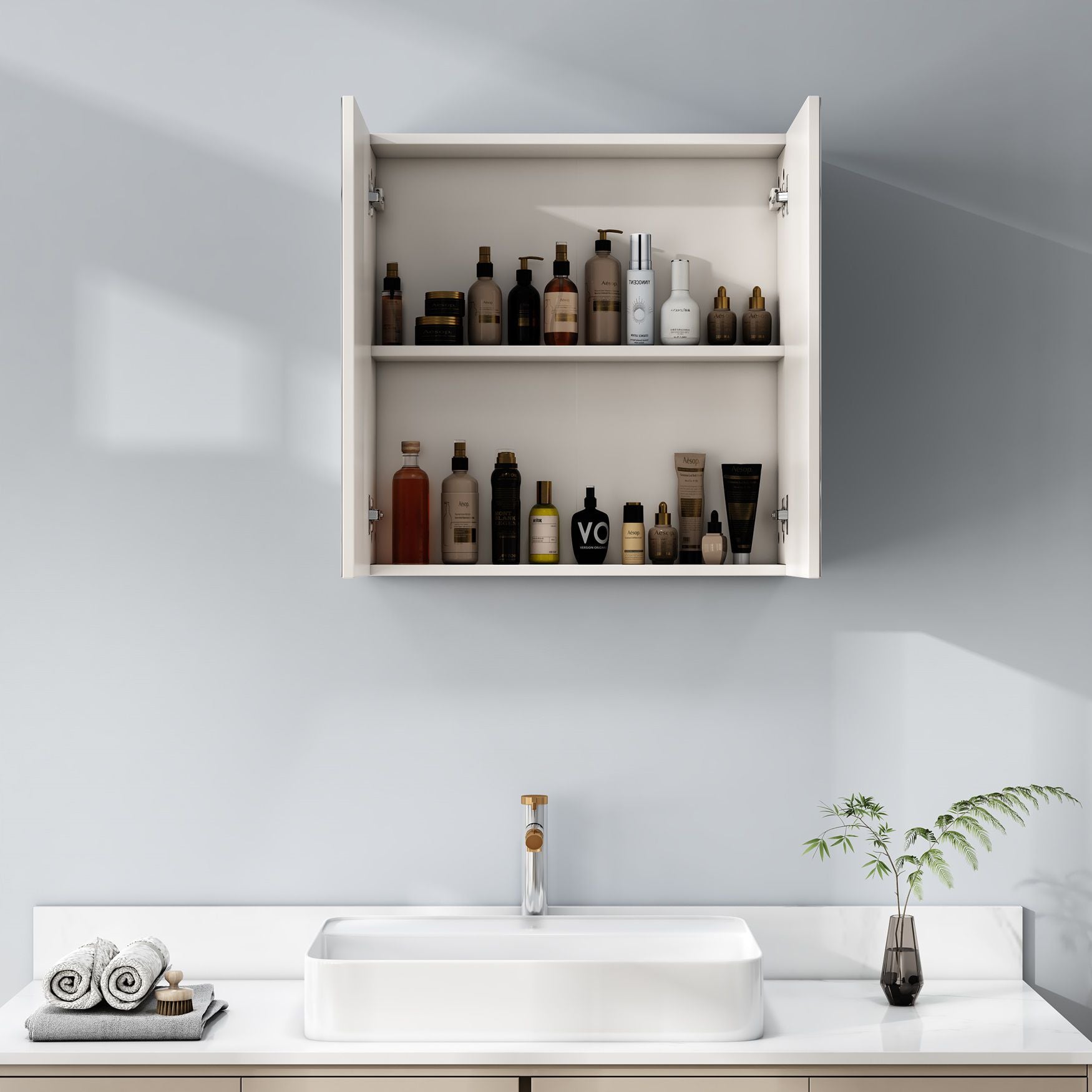 ארון אמבטיה תלוי עם מראה · דגם OSLO