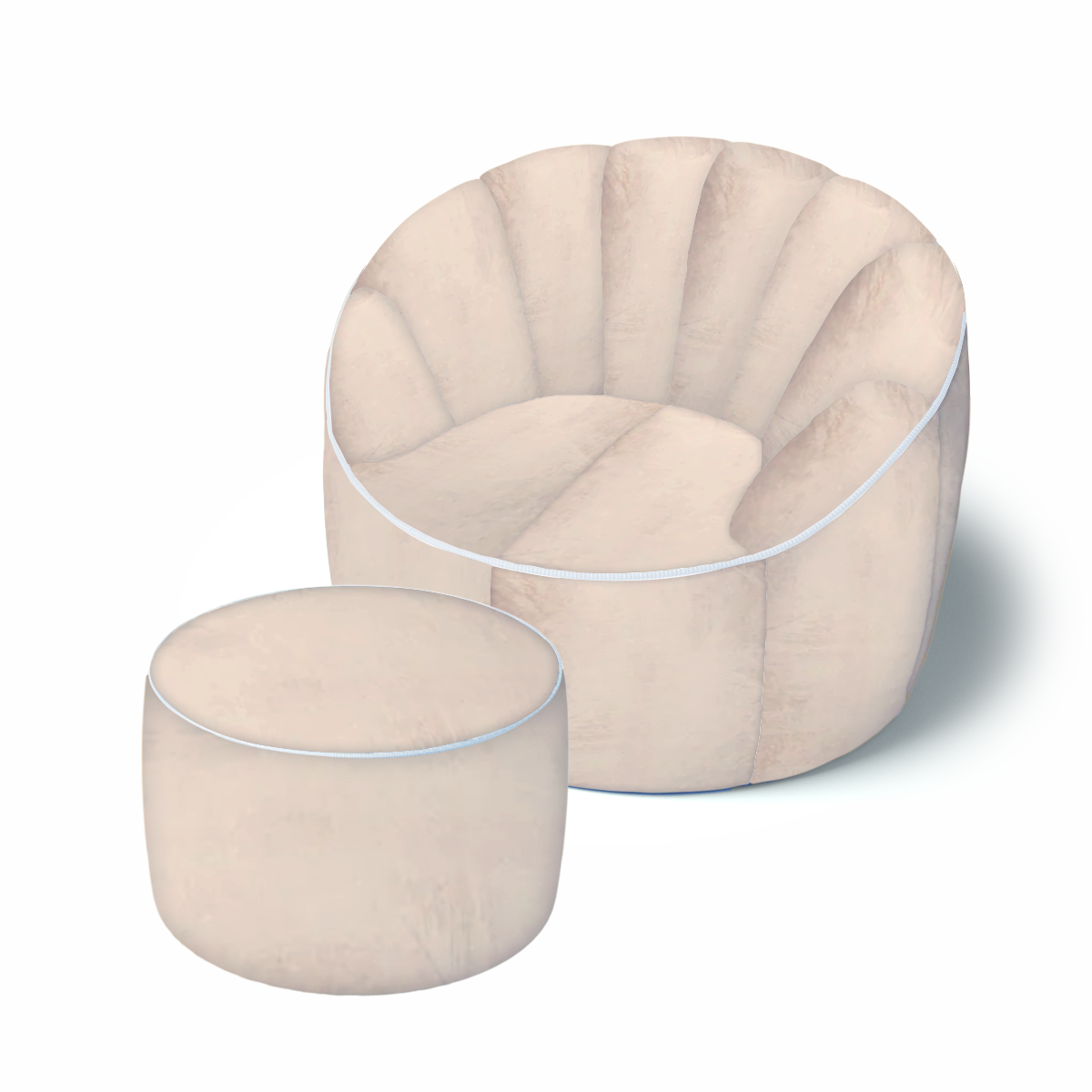 פוף כורסת ישיבה מבד קטיפה