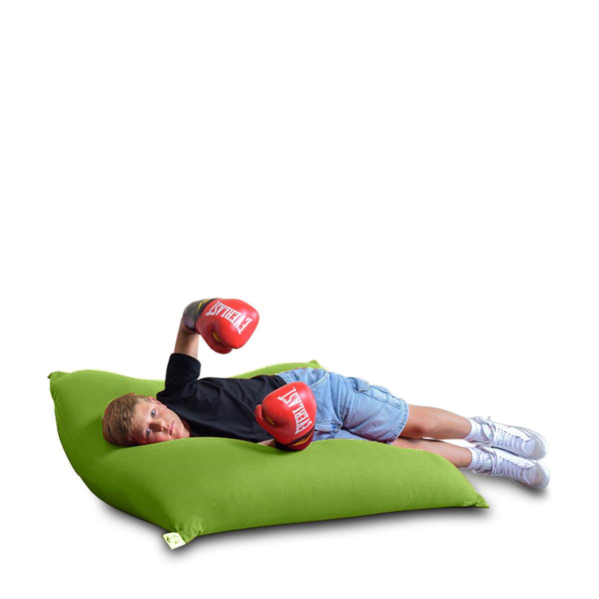 פוף מרובע בצבע ירוק לילדים