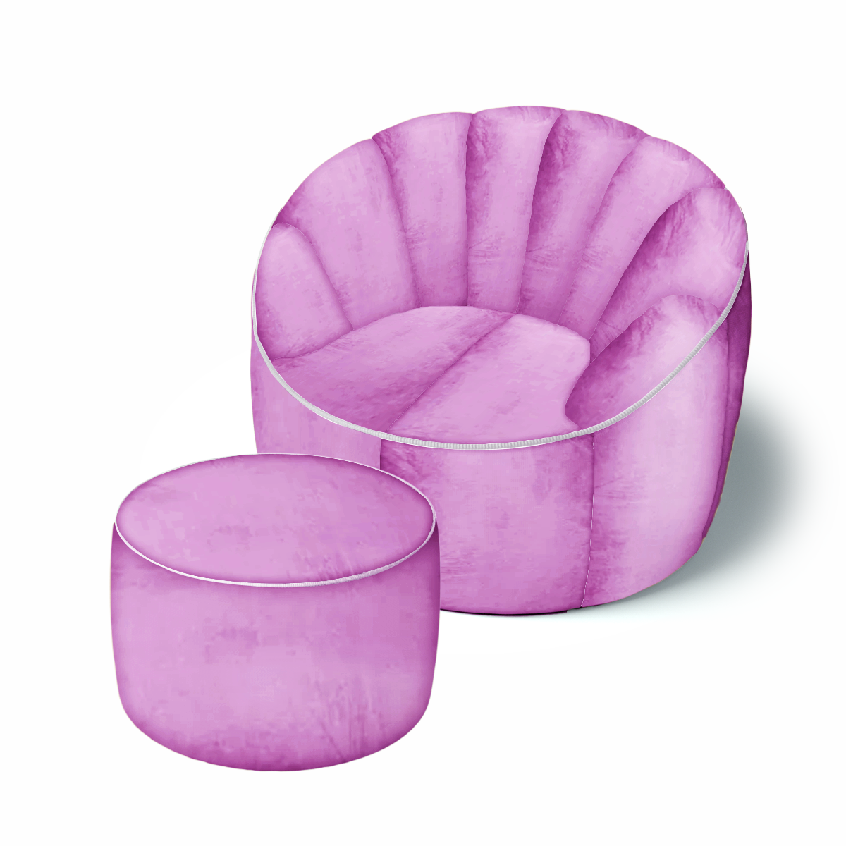 פוף כורסא מבד קטיפה