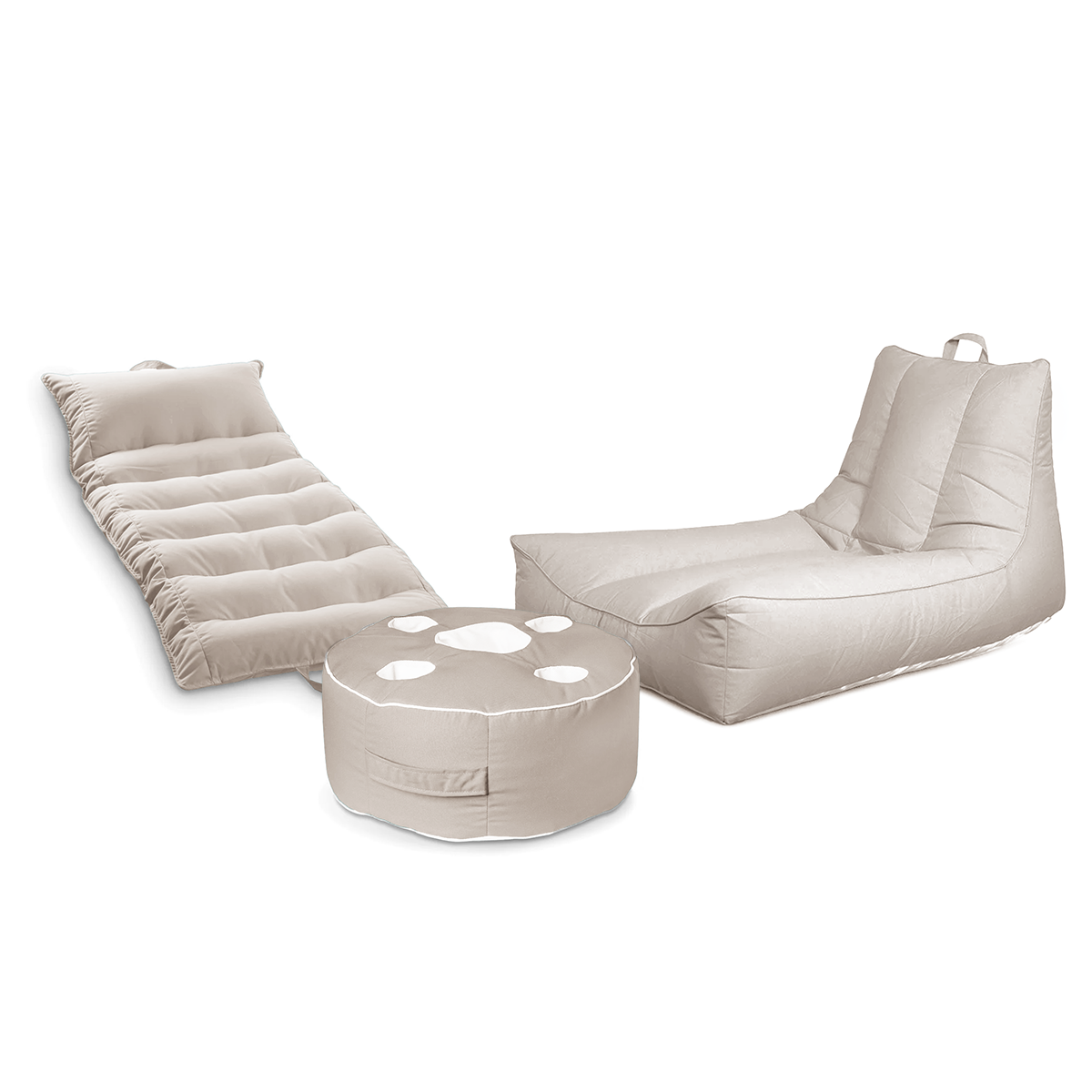 ריהוט סביב הבריכה: מזרן צף, כורסא שזלונג ומגש צף לבריכה