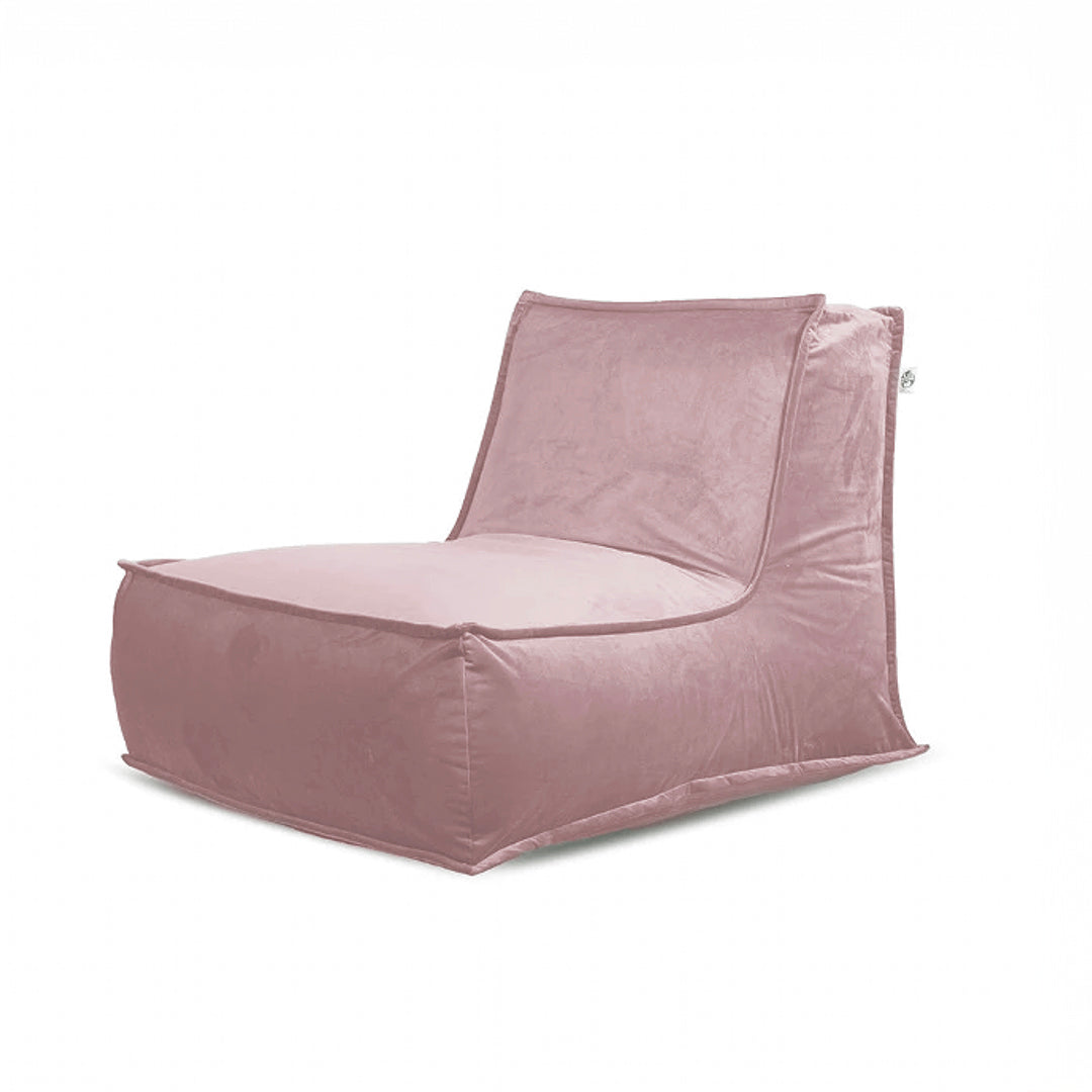 פוף כורסה איכותית מבד קטיפה ורוד