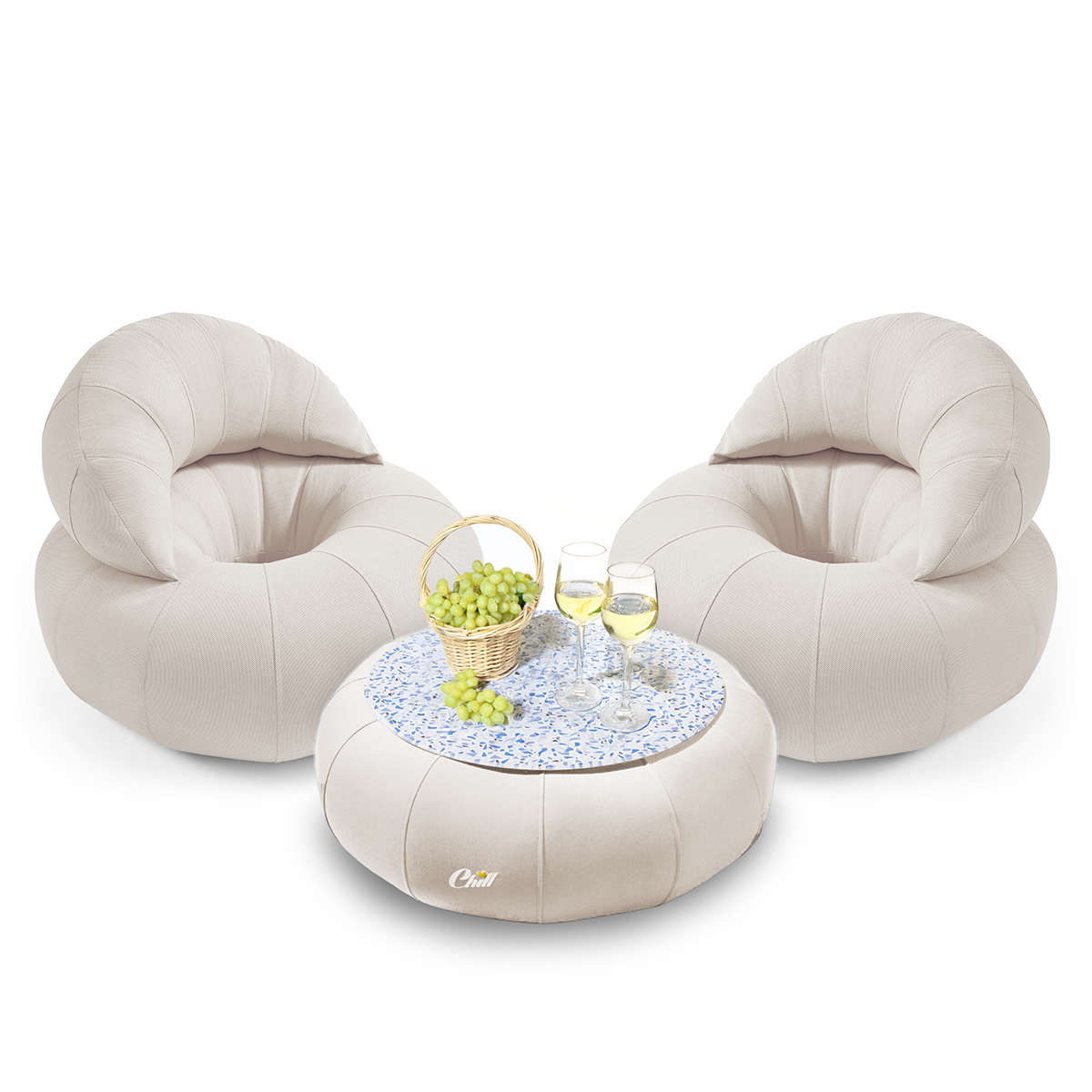 כורסאות פוף מושלמות לגינה ולציפה בבריכה לבנות