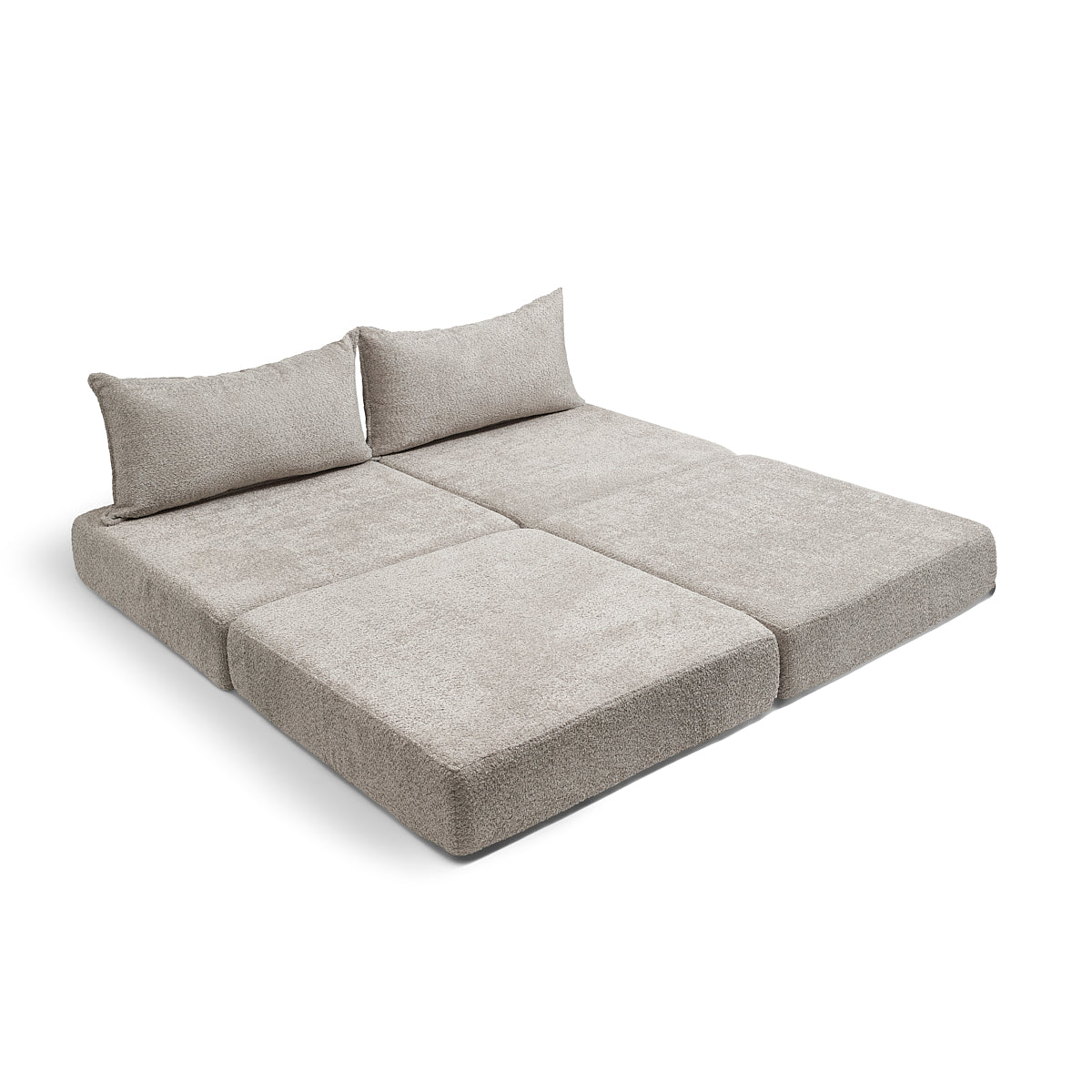 ספה דו מושבית נפתחת בד בוקלה