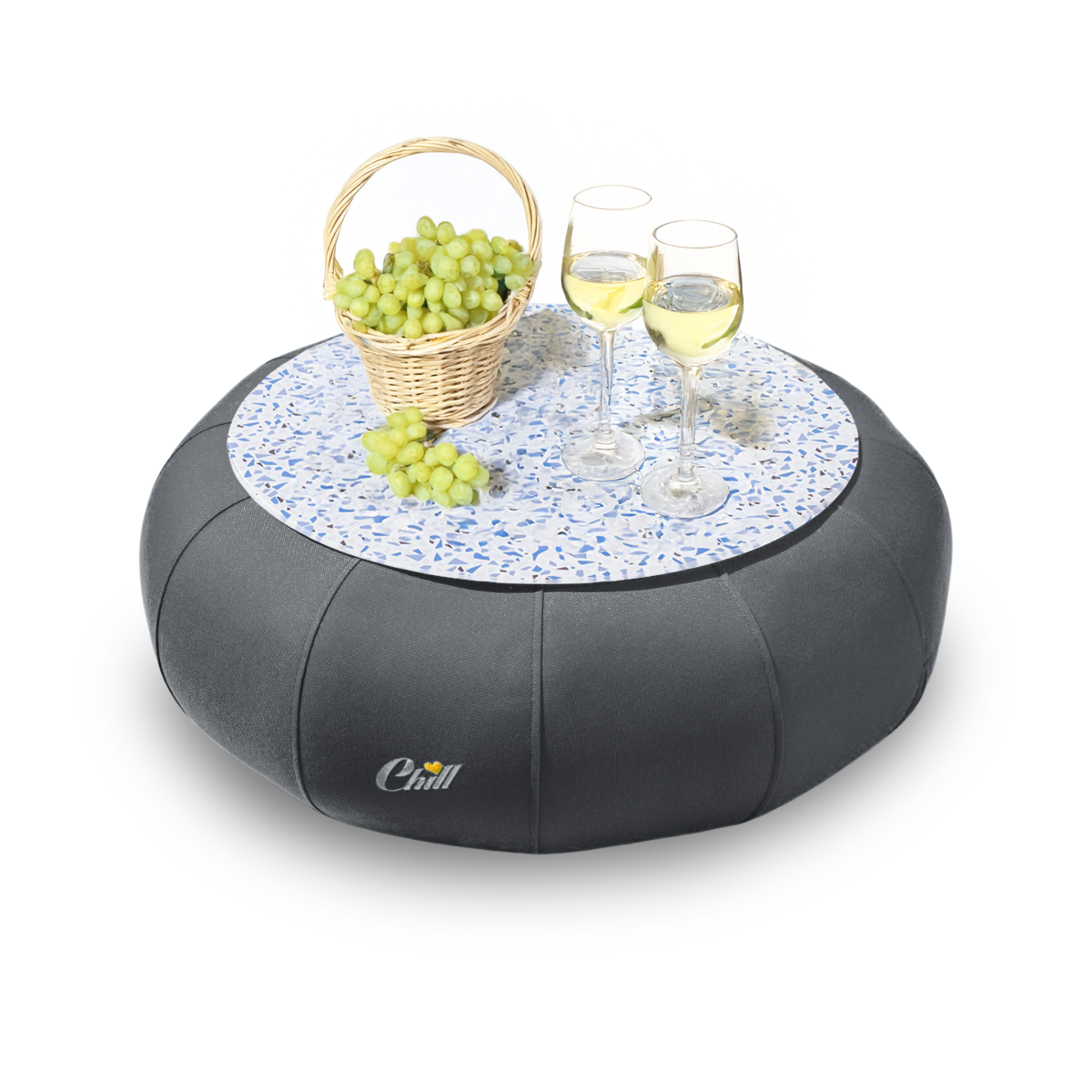 שולחן דונאט שחור לגינה