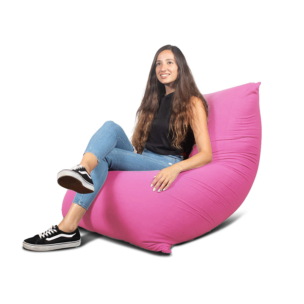 פוף ישיבה גדול ורוד