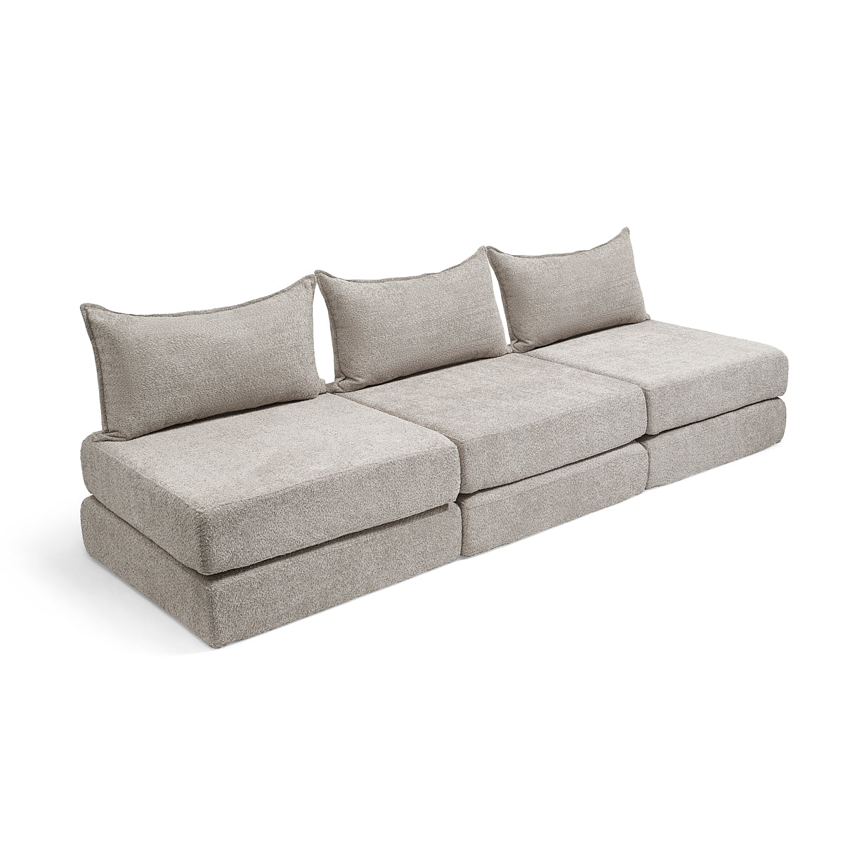 ספה תלת מושבית מבד בוקלה