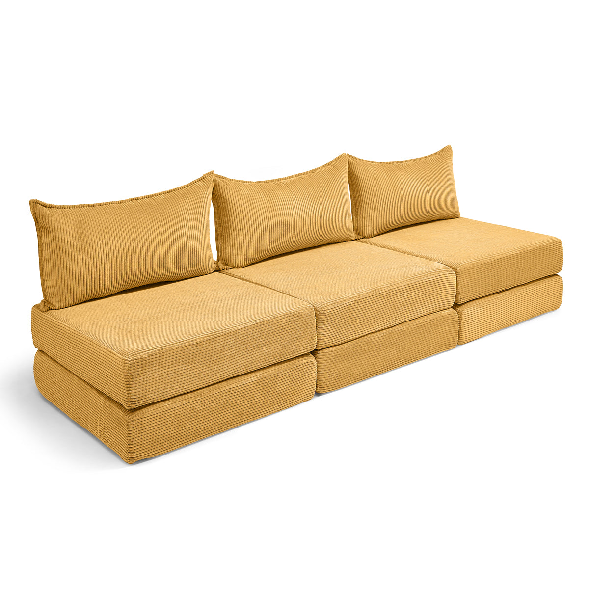 ספת שלישייה מבד קורדרוי מודגש