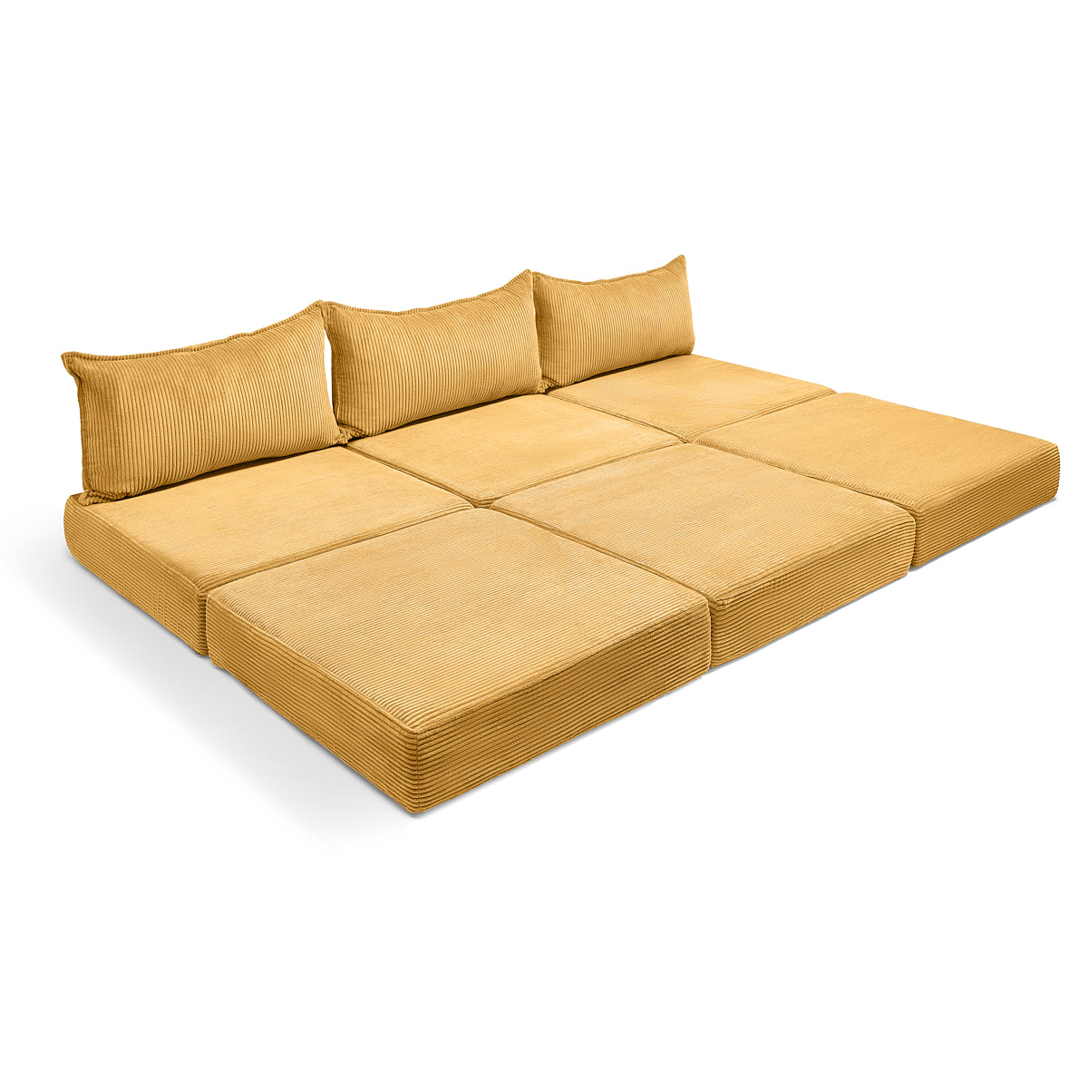 ספת שלישייה נפתחת מבד קורדרוי מודגש