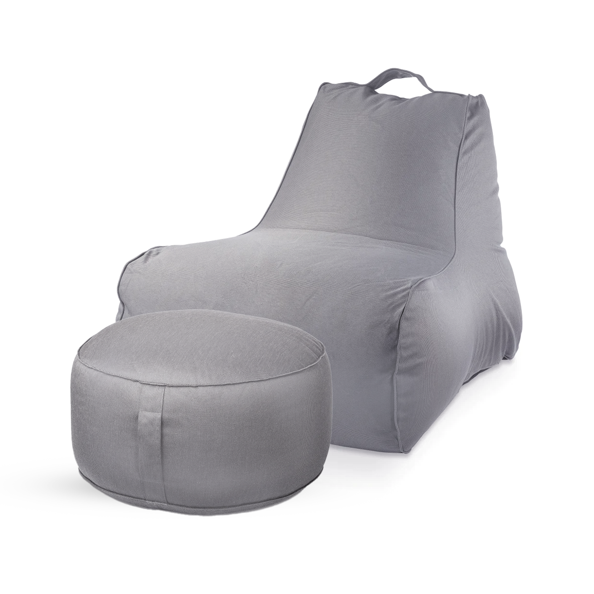 חבילת כורסא לימה והדום עגול מבד חוץ עמיד לשמש