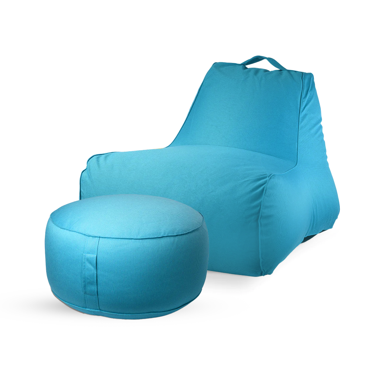 חבילת כורסא לימה והדום עגול מבד חוץ עמיד לשמש