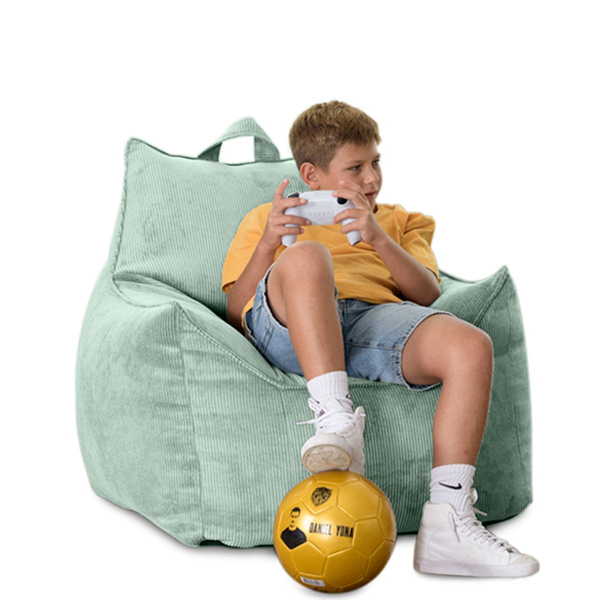 פוף כורסא לילדים מבד קורדרוי דגם ג'יימס