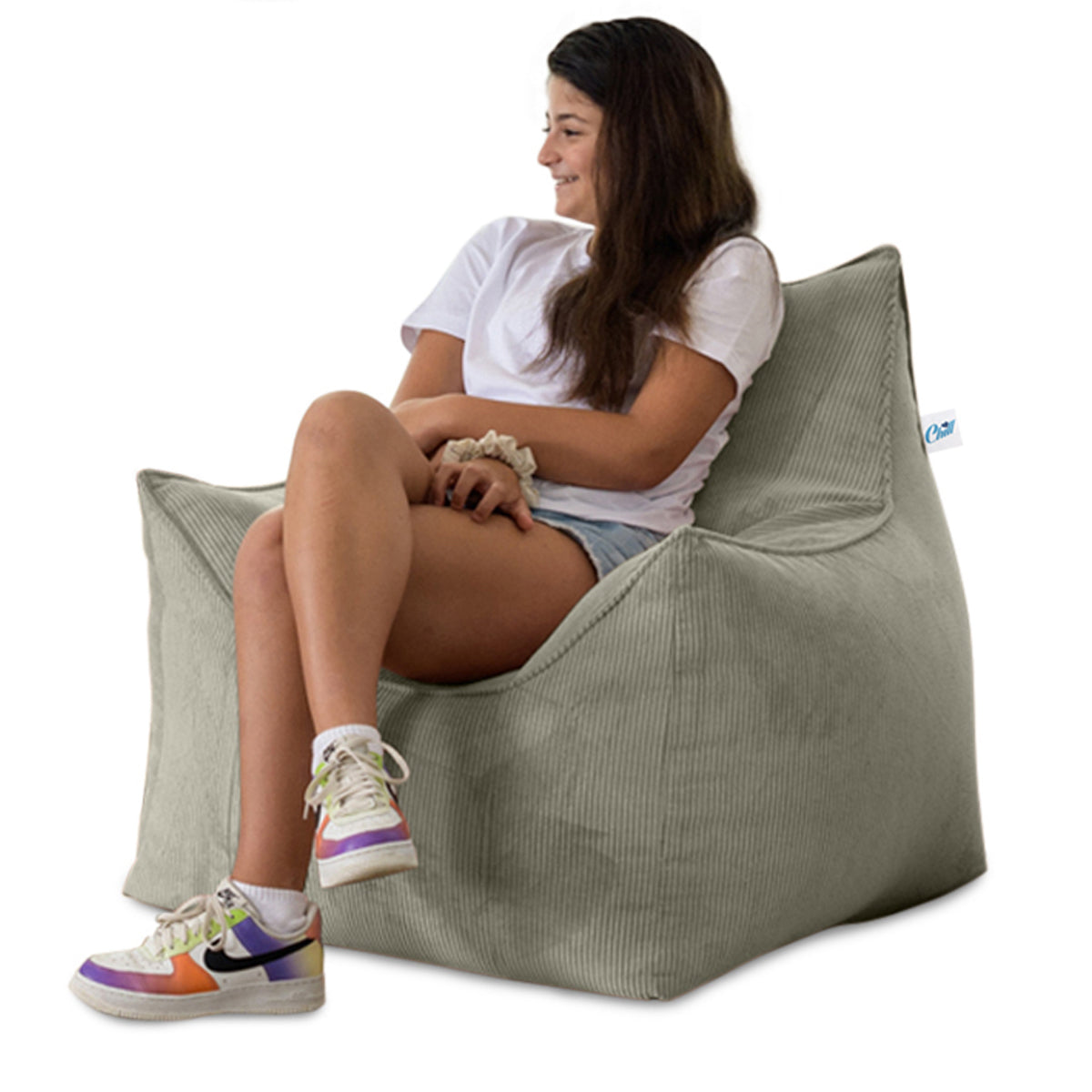 פוף כורסא לילדים מבד קורדרוי דגם ג'יימס