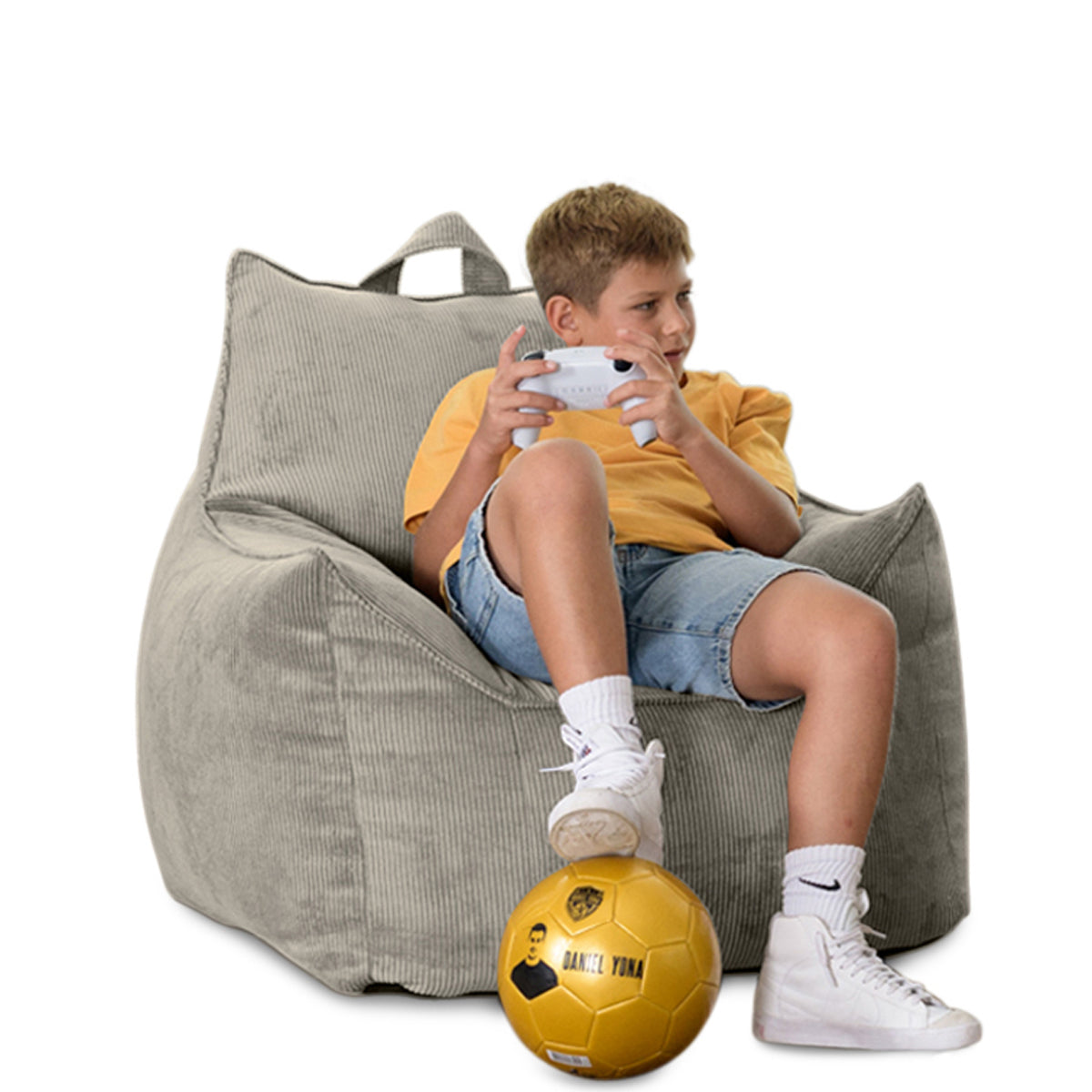 פוף כורסא לילדים מבד קורדרוי דגם ג'יימס