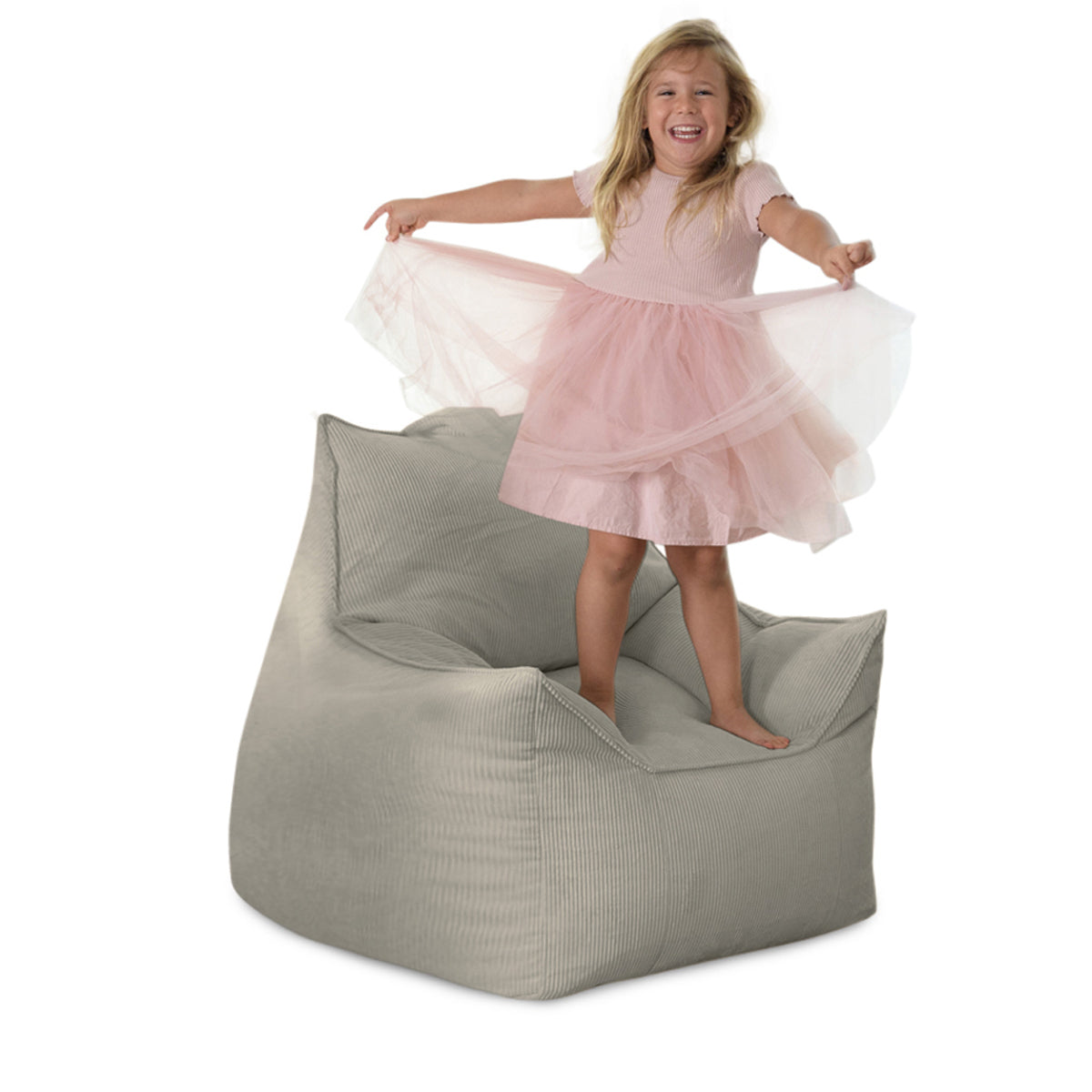 פוף כורסא לילדים מבד קורדרוי דגם ג'יימס