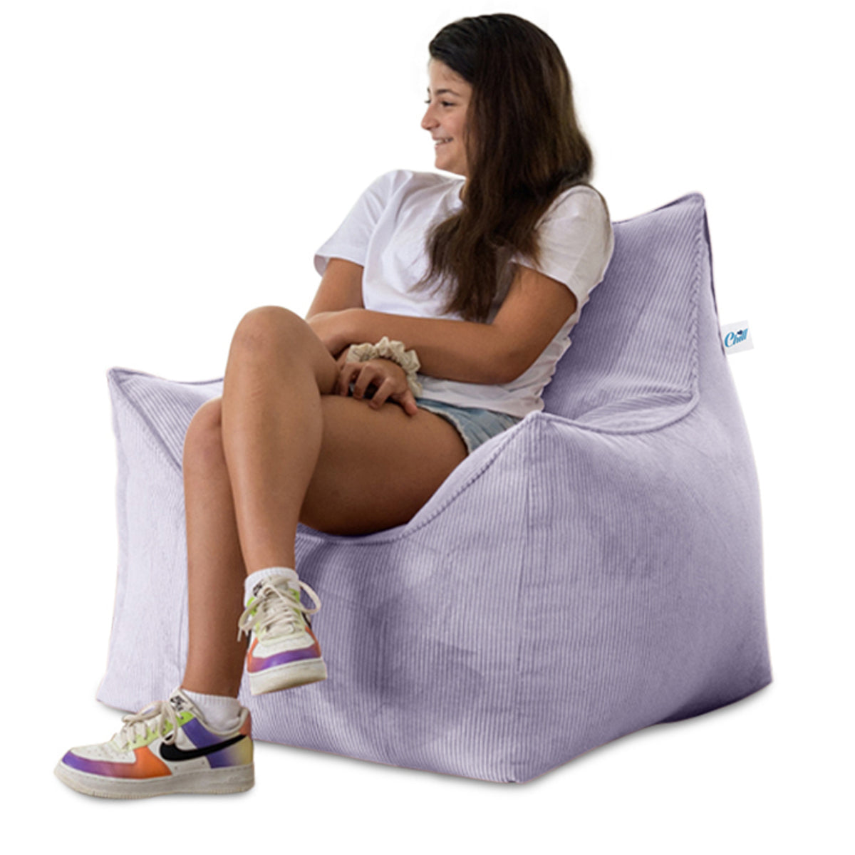 פוף כורסא לילדים מבד קורדרוי דגם ג'יימס