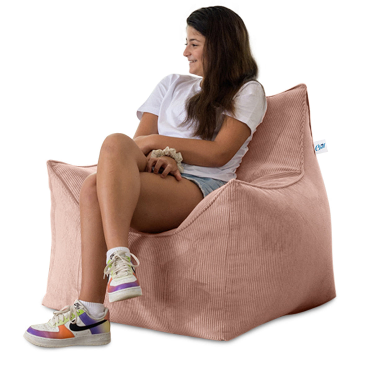 פוף כורסא לילדים מבד קורדרוי דגם ג'יימס