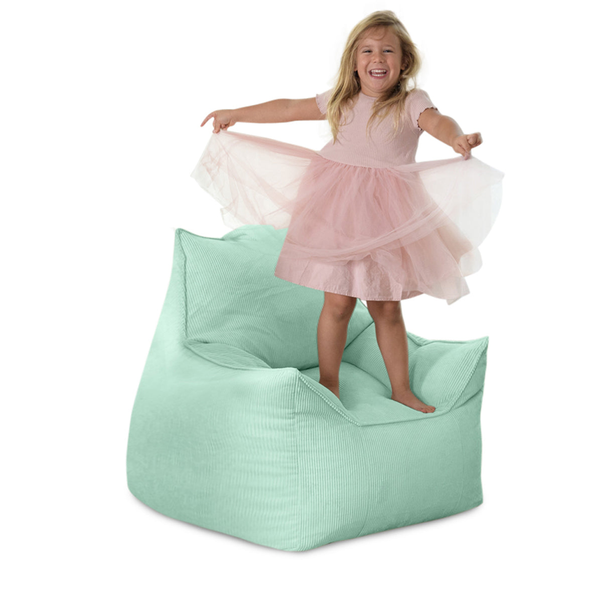 פוף כורסא לילדים מבד קורדרוי דגם ג'יימס