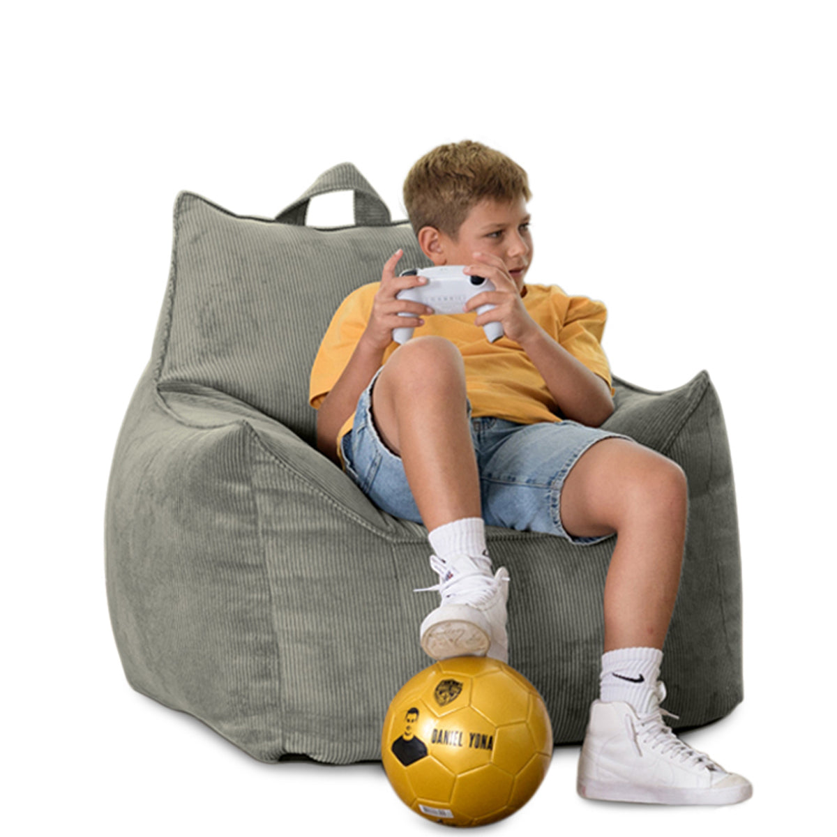 פוף כורסא לילדים מבד קורדרוי דגם ג'יימס