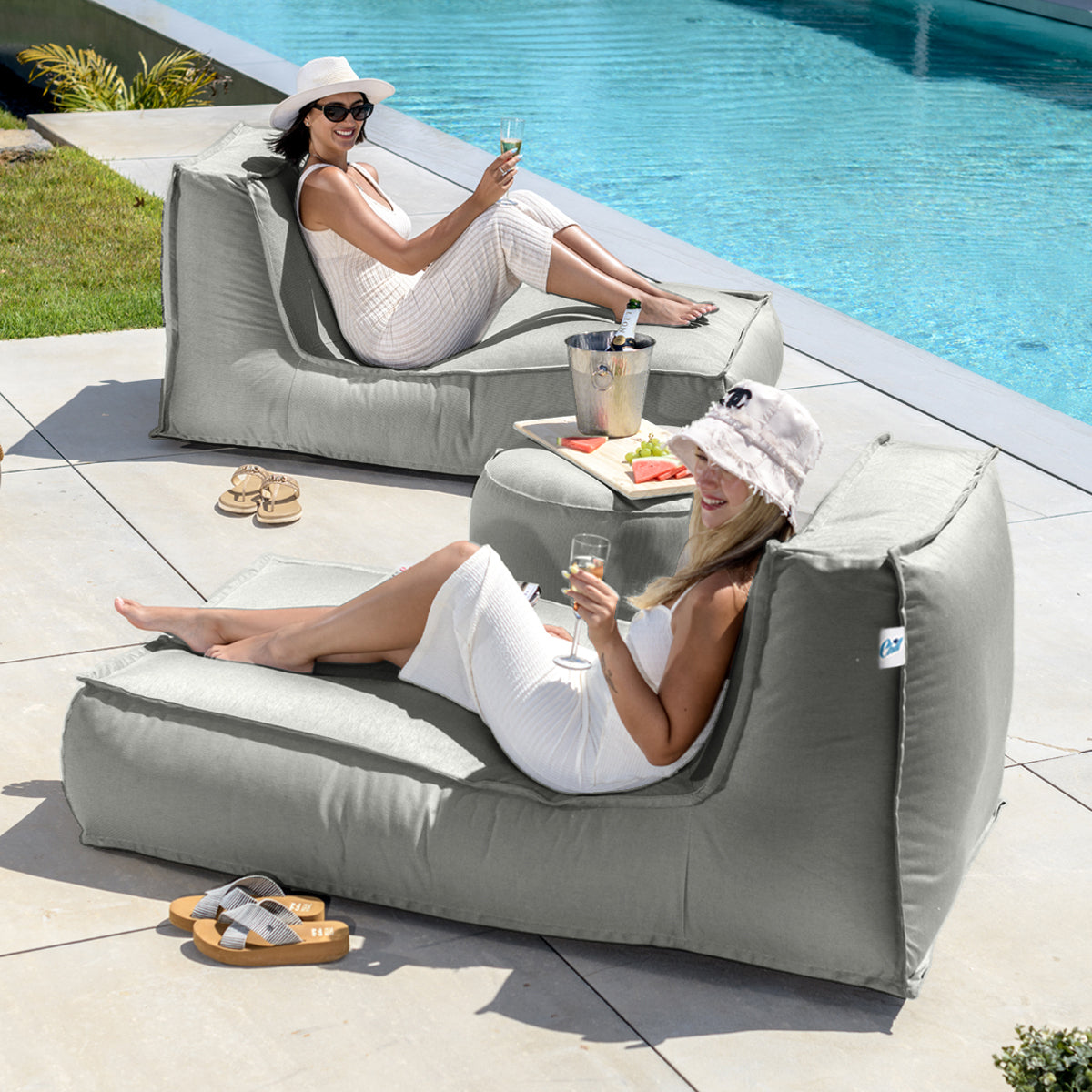 מיטת שיזוף שזלונג למרפסת ולגינה מבד חוץ דגם זואי 160/82