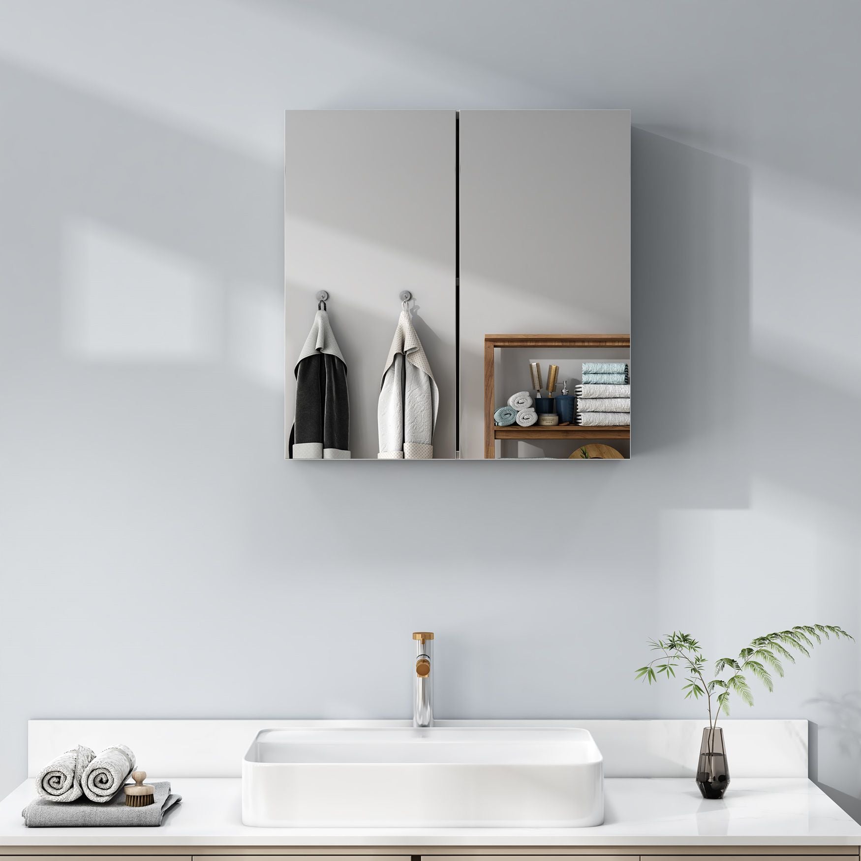 ארון אמבטיה תלוי עם מראה · דגם OSLO