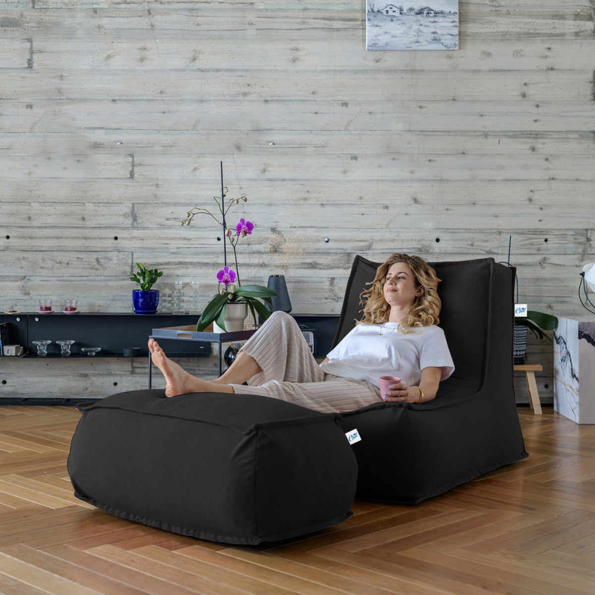 כורסת פוף ענקית מעוצבת לבית