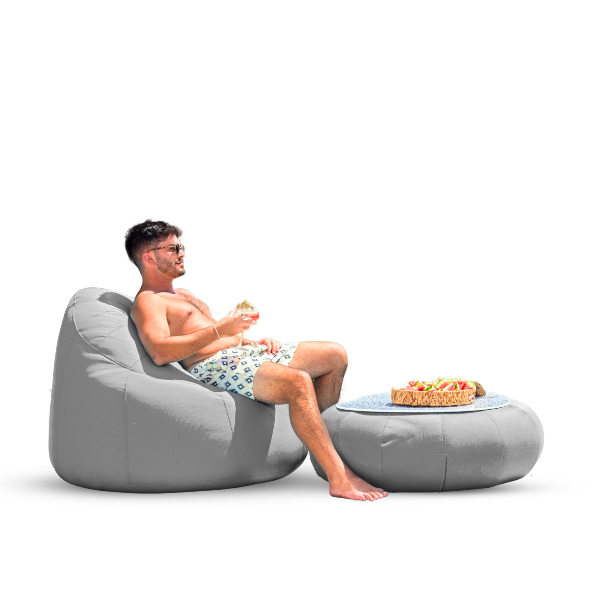 חבילת כורסא תלמה ושולחן דונאט עם מגש מעוצב