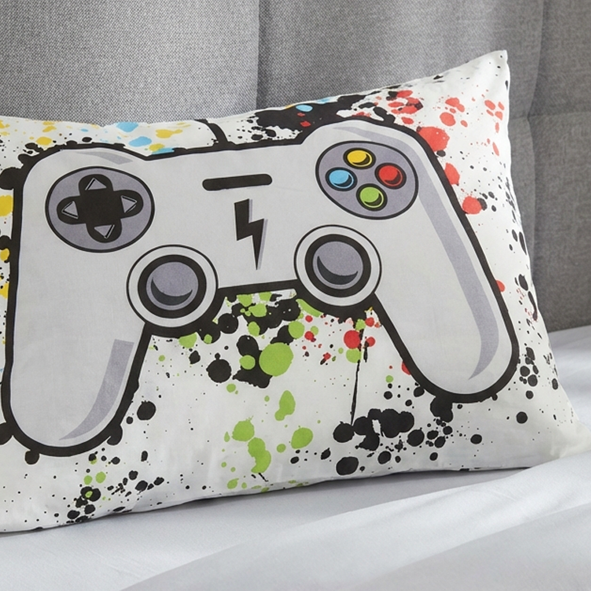 סט מצעי כותנה לילדים דגם גיימינג