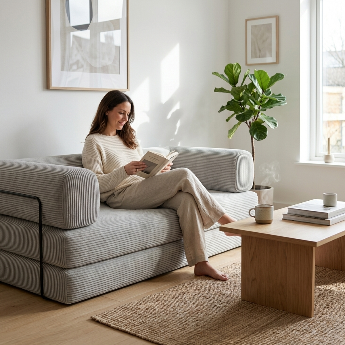 ספת צ'יל לאונג' קורדרוי מודגש