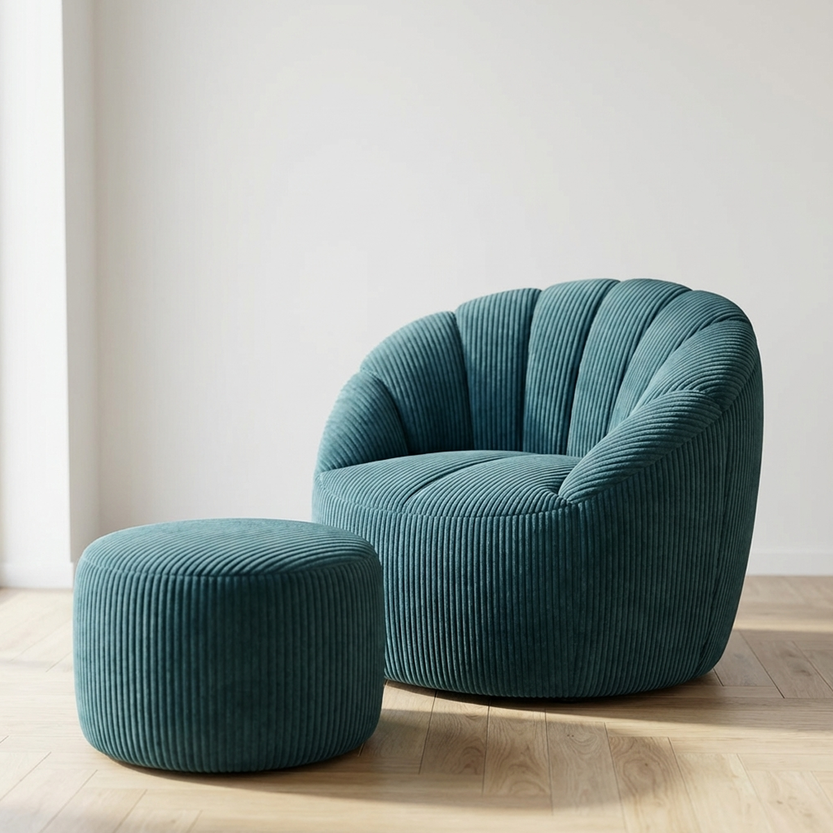 סט פוף Shelly קורדרוי והדום תואם