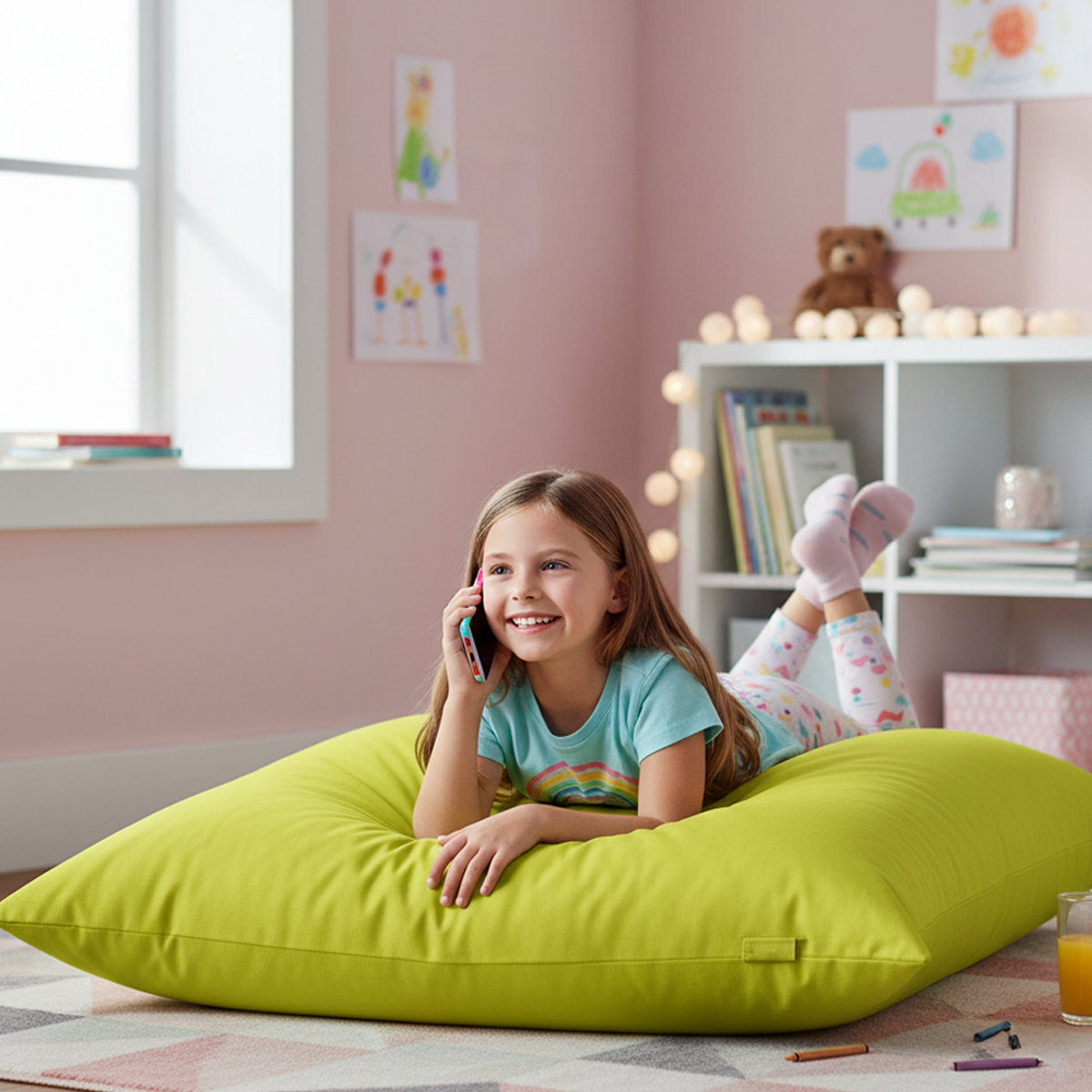 פוף מרובע גדול (85X110 ס”מ)