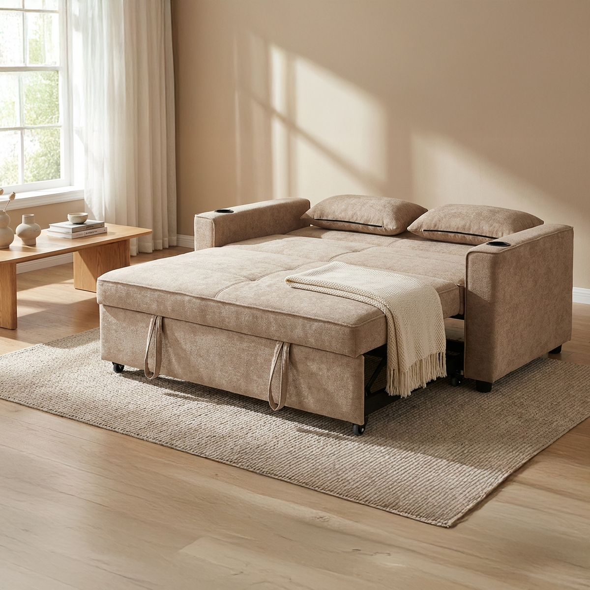 ספה נפתחת למיטה זוגית דגם נגה