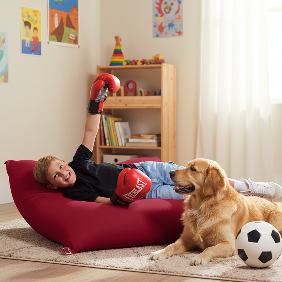 פוף מרובע גדול (85X110 ס”מ)