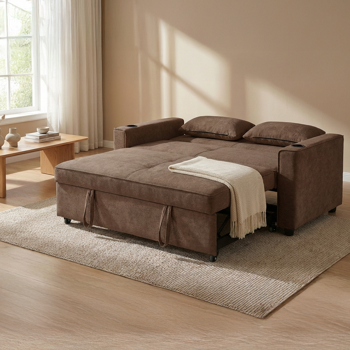 ספה נפתחת למיטה זוגית דגם נגה