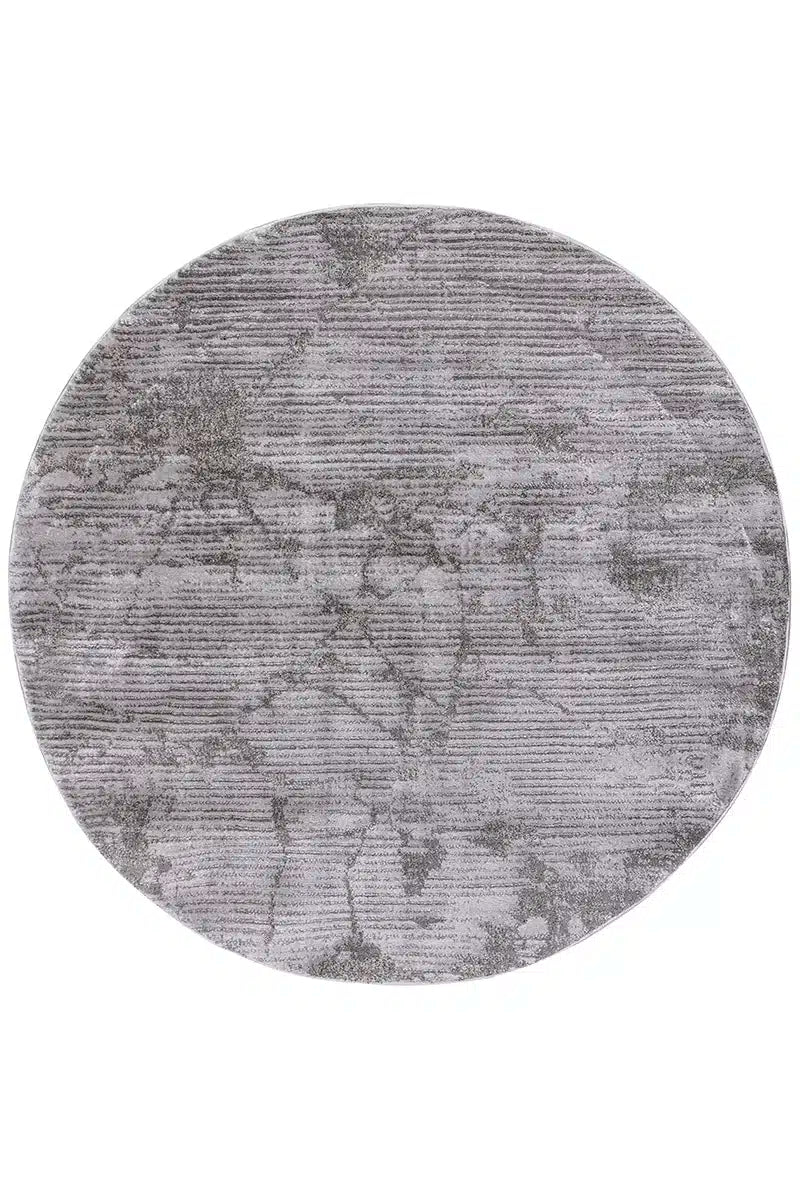 שטיח סילקי גריי עגול CMT11