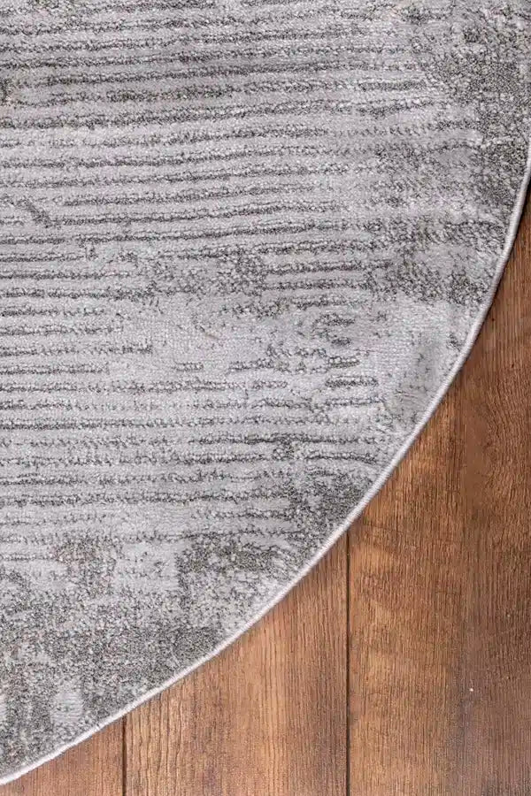 שטיח סילקי גריי עגול CMT11