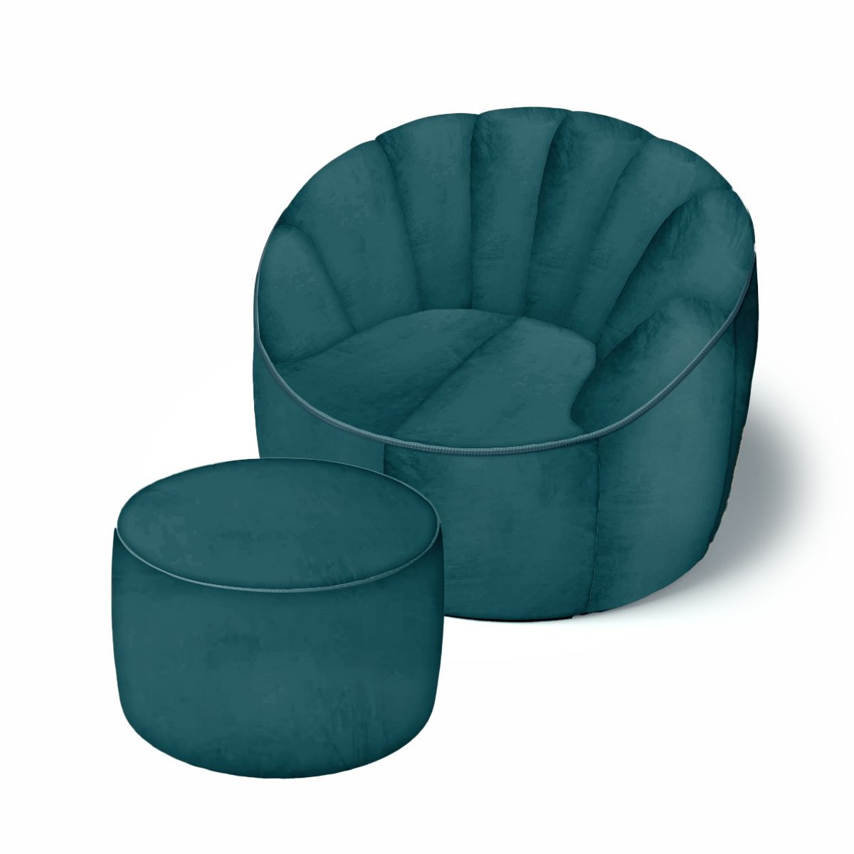 פוף כורסא מבד קטיפה