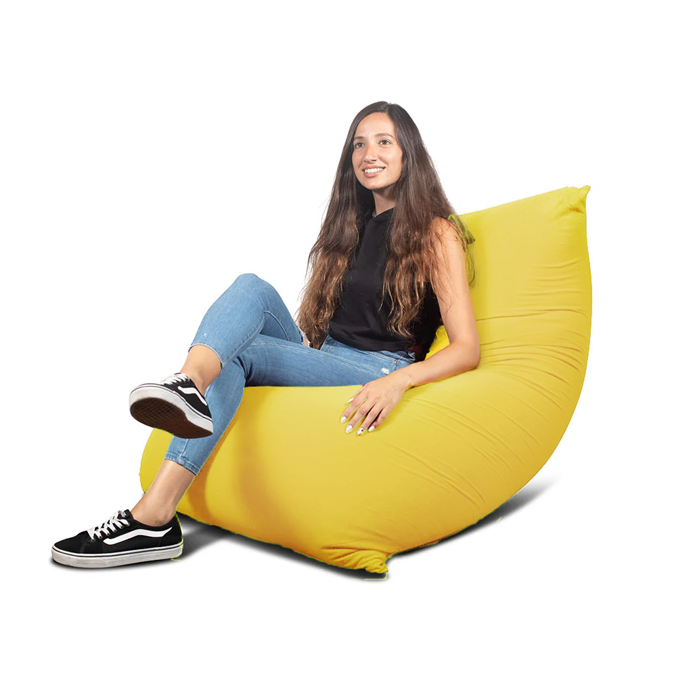 פוף ישיבה גדול צהוב