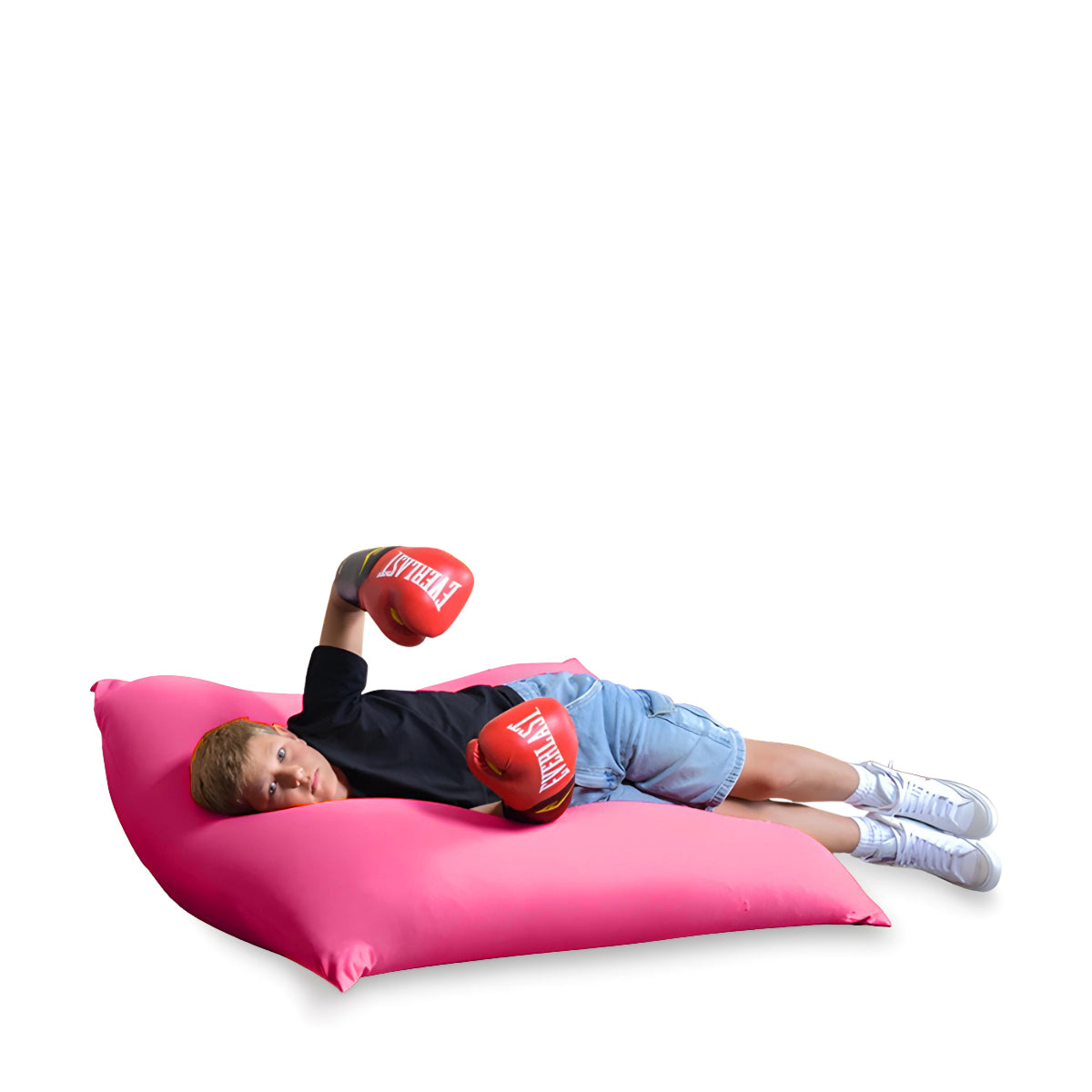 פוף מרובע גדול בצבע ורוד