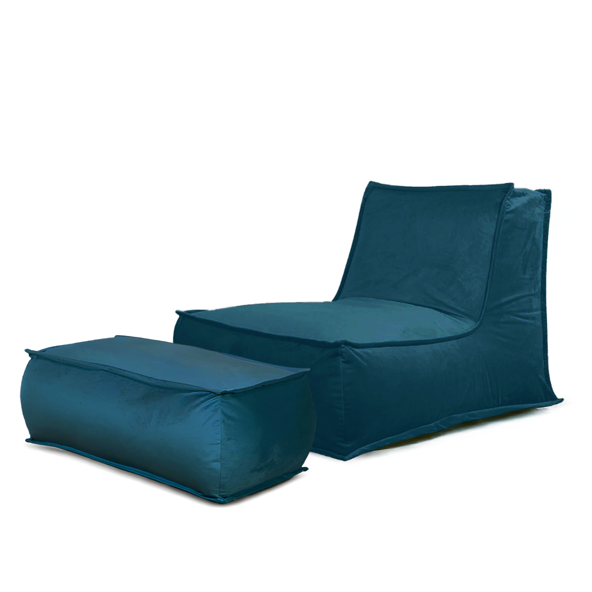 סט כורסא זואי + הדום מבד קטיפה