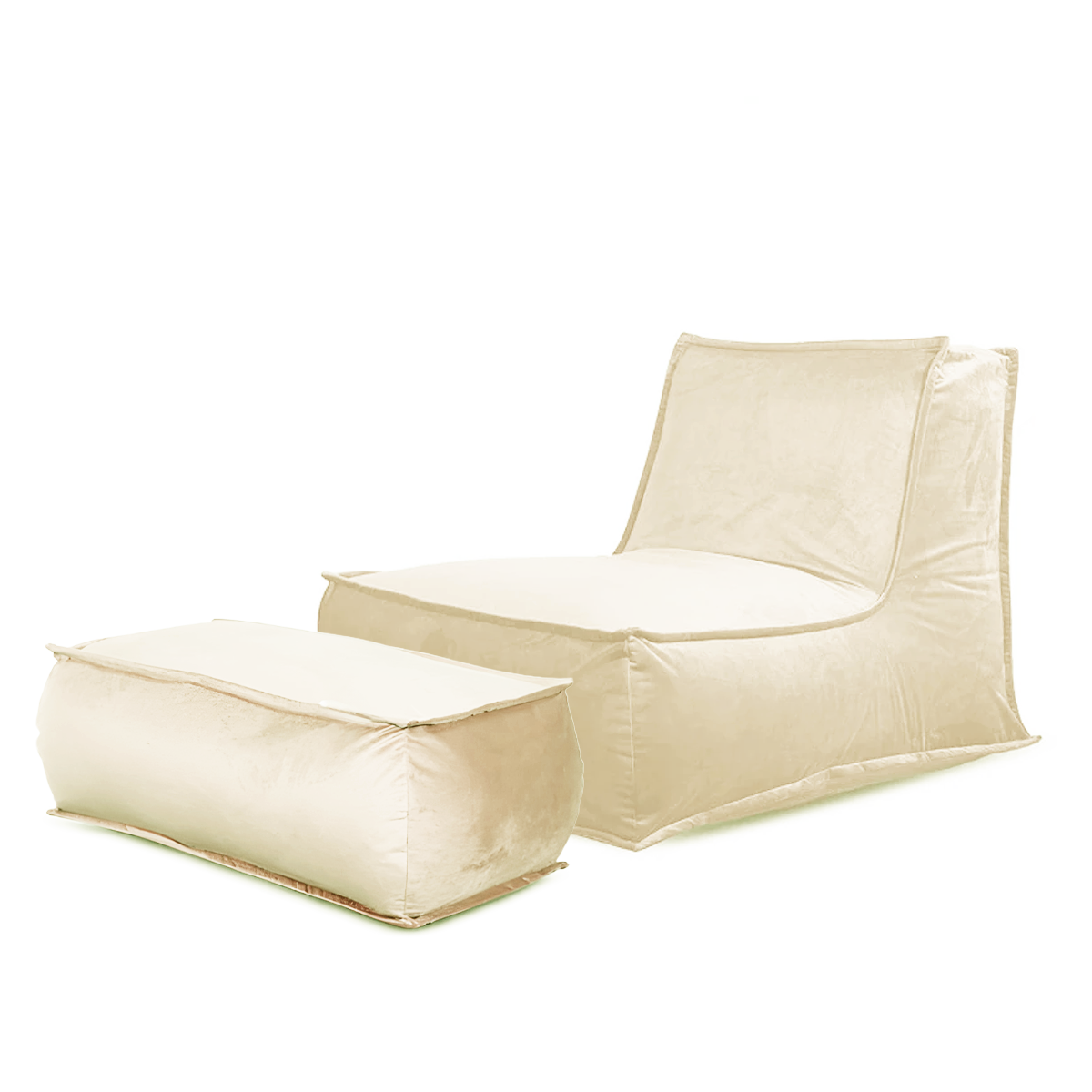 סט כורסא זואי + הדום מבד קטיפה