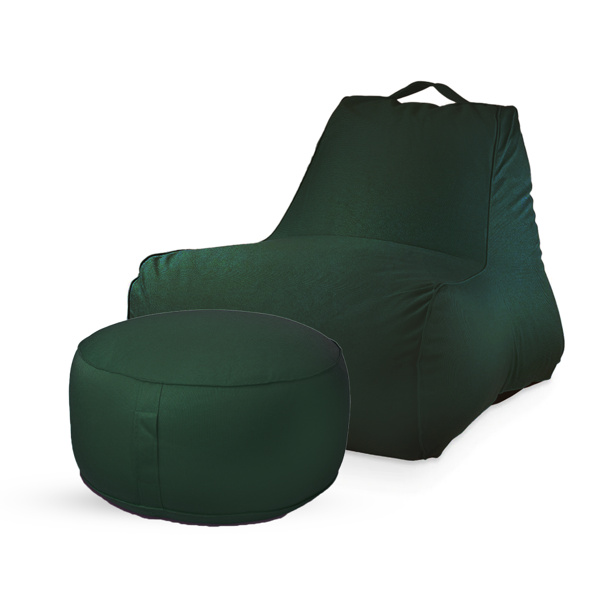 חבילת כורסא לימה והדום עגול מבד חוץ עמיד לשמש