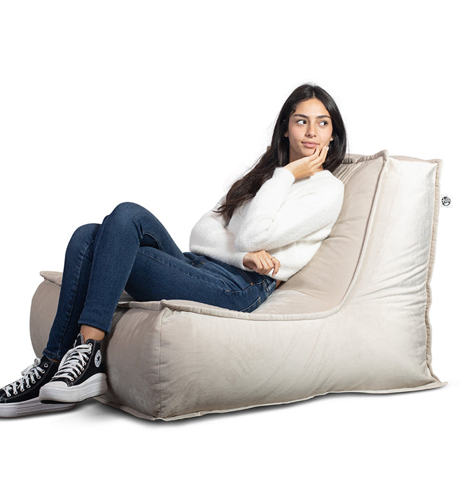 פוף כורסא מבד קטיפה מעוצב