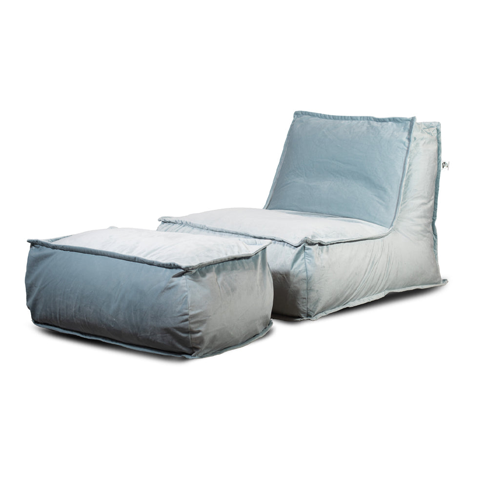 פוף כורסא עם משענת גב והדום תואם