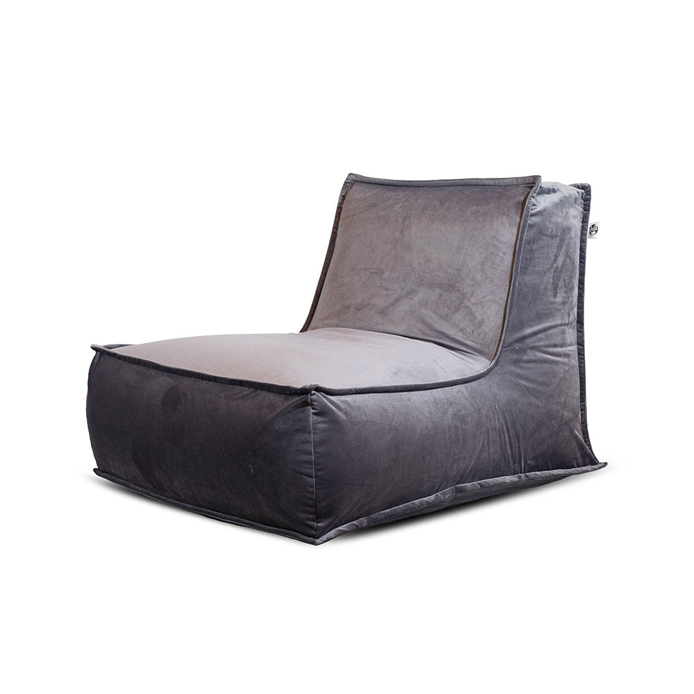 פוף כורסא מבד קטיפה שחור