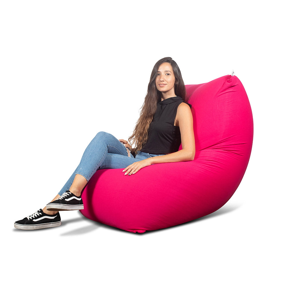 פוף ישיבה גדול ורוד