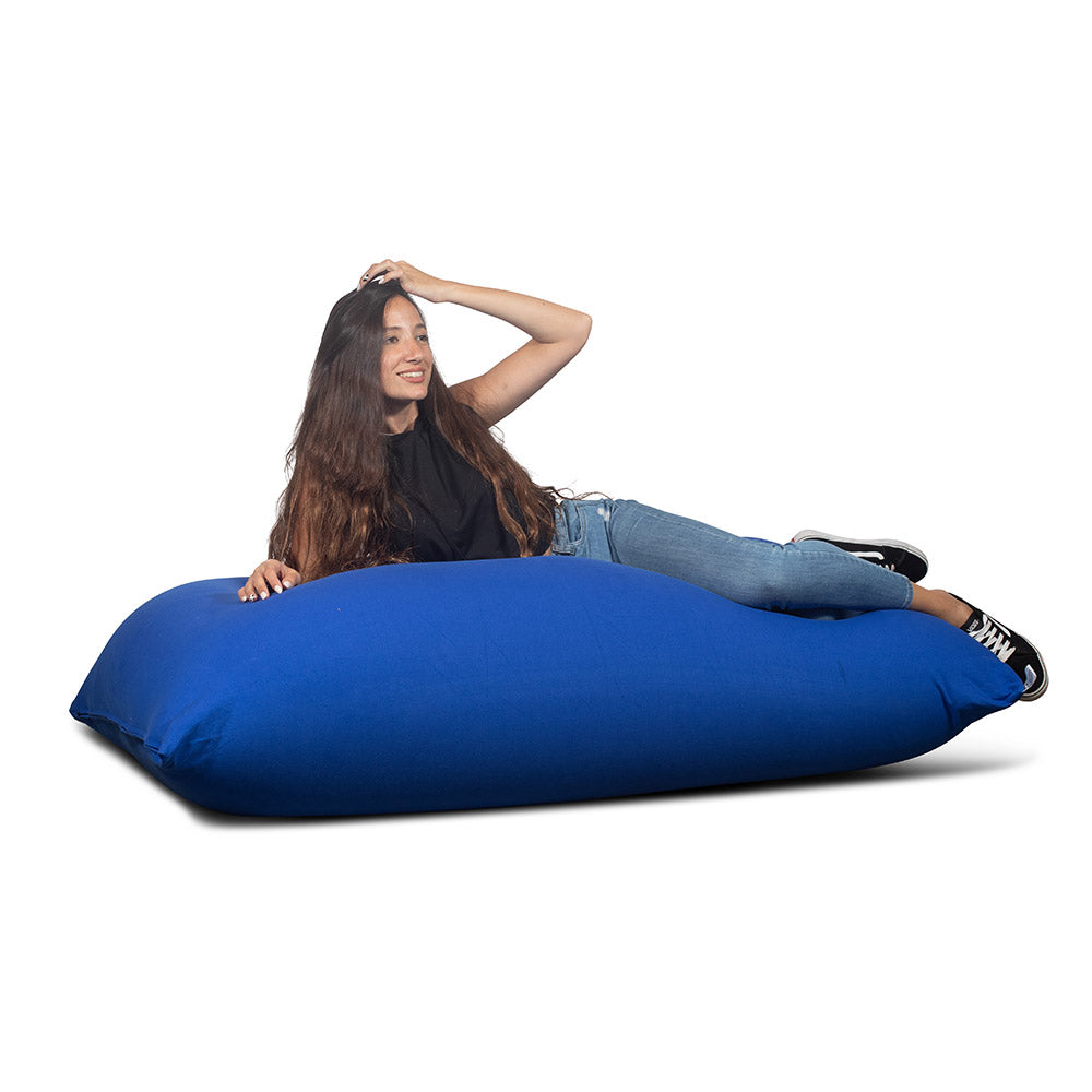 פוף גדול כחול לחדר