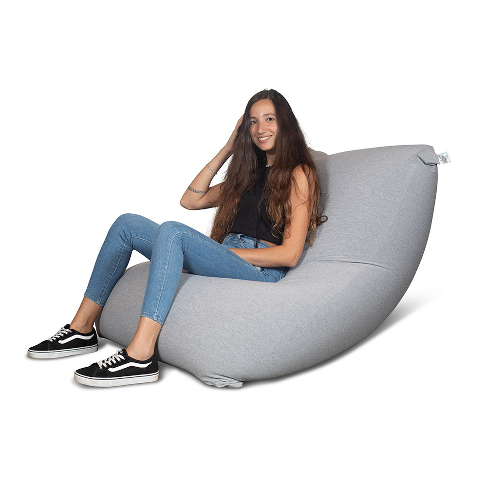 פוף גדול אפור מתאים לישיבה