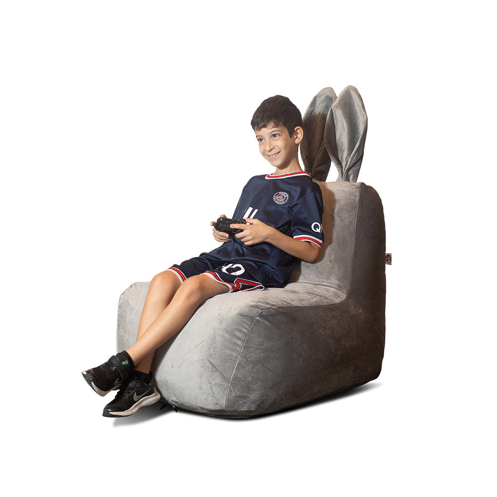 פוף ארנב מבד קטיפה