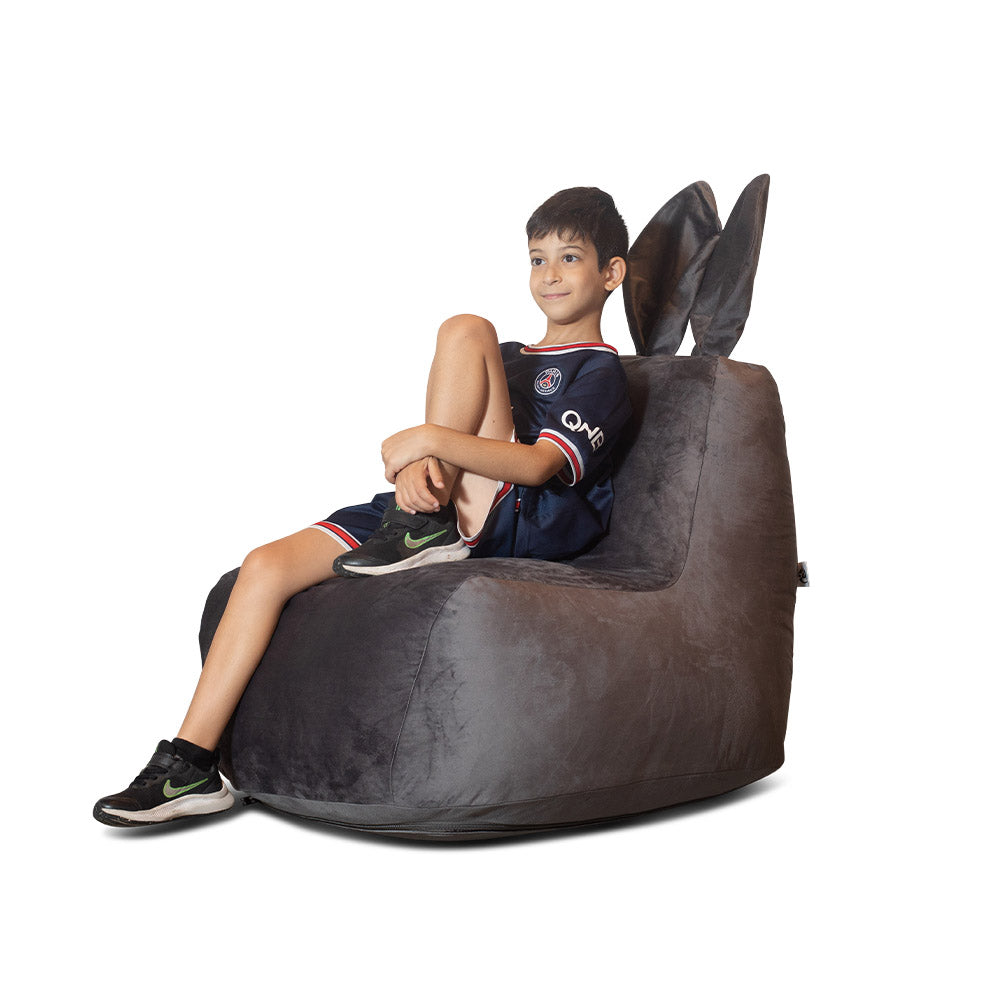 פוף ארנב מבד קטיפה